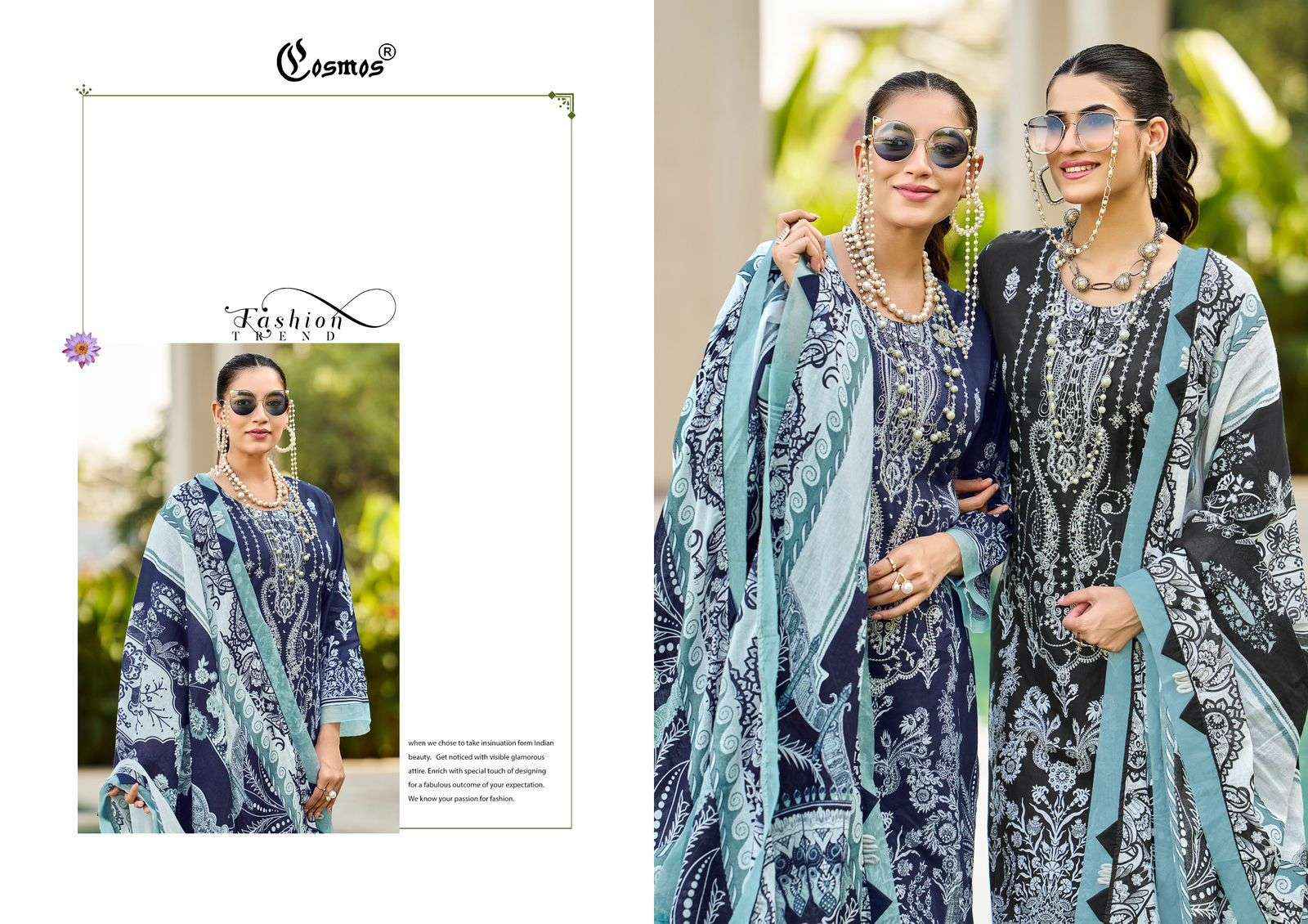 Cosmos Bliss Embroidery Lawn Vol 1 Exclusive Cotton Latest Salwar Kameez Wholesale Rate ( 8 Pcs Catalog )