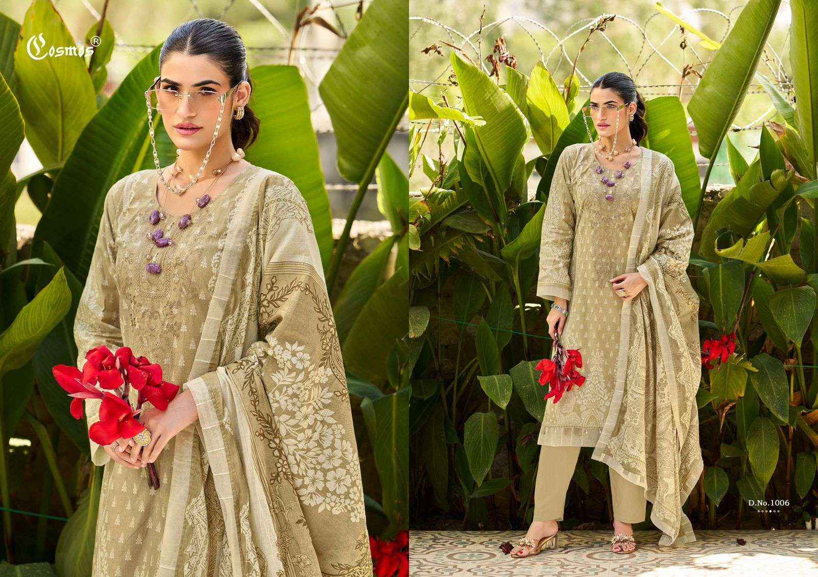 Cosmos Bliss Embroidery Lawn Vol 1 Exclusive Cotton Latest Salwar Kameez Wholesale Rate ( 8 Pcs Catalog )