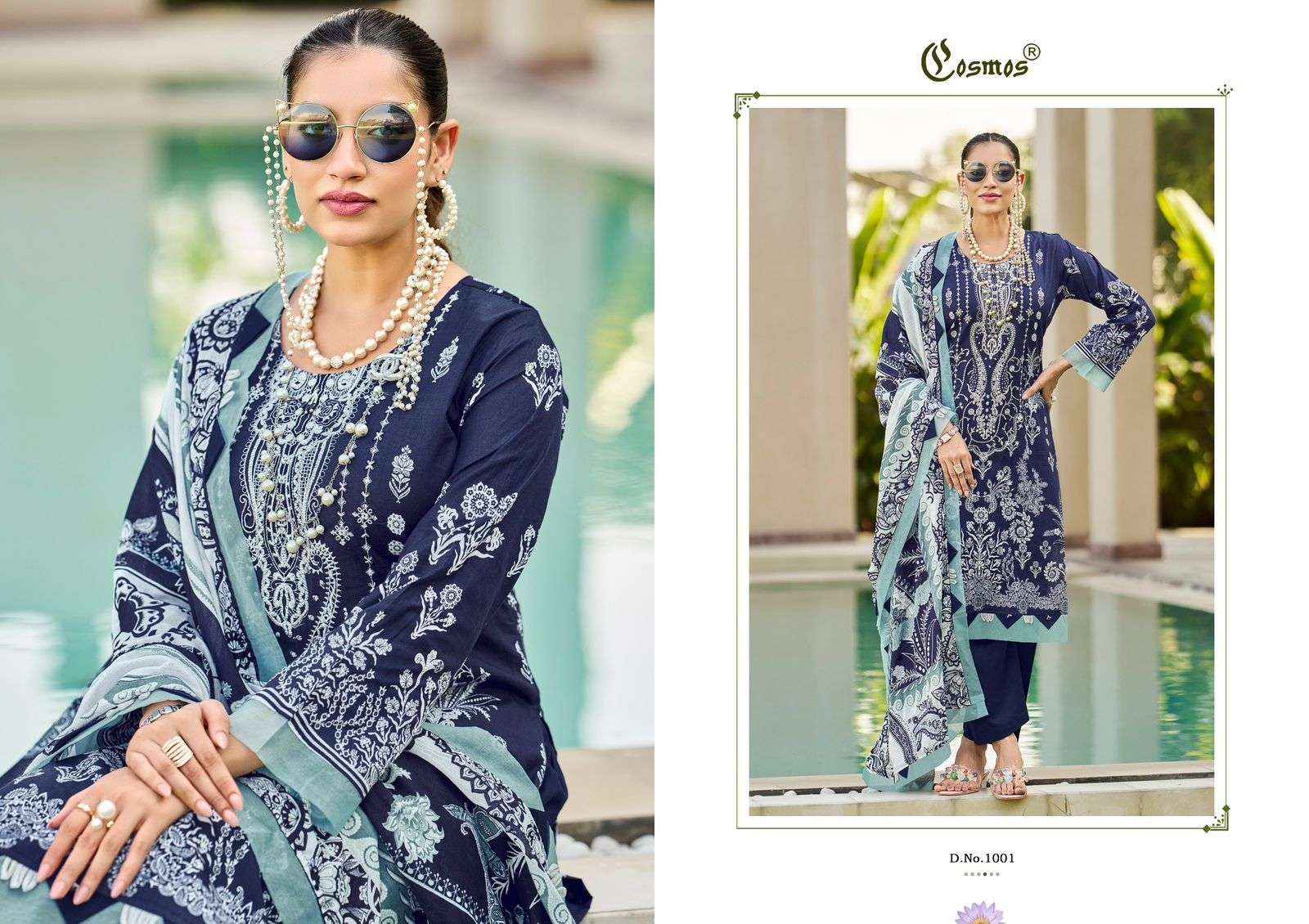 Cosmos Bliss Embroidery Lawn Vol 1 Exclusive Cotton Latest Salwar Kameez Wholesale Rate ( 8 Pcs Catalog )