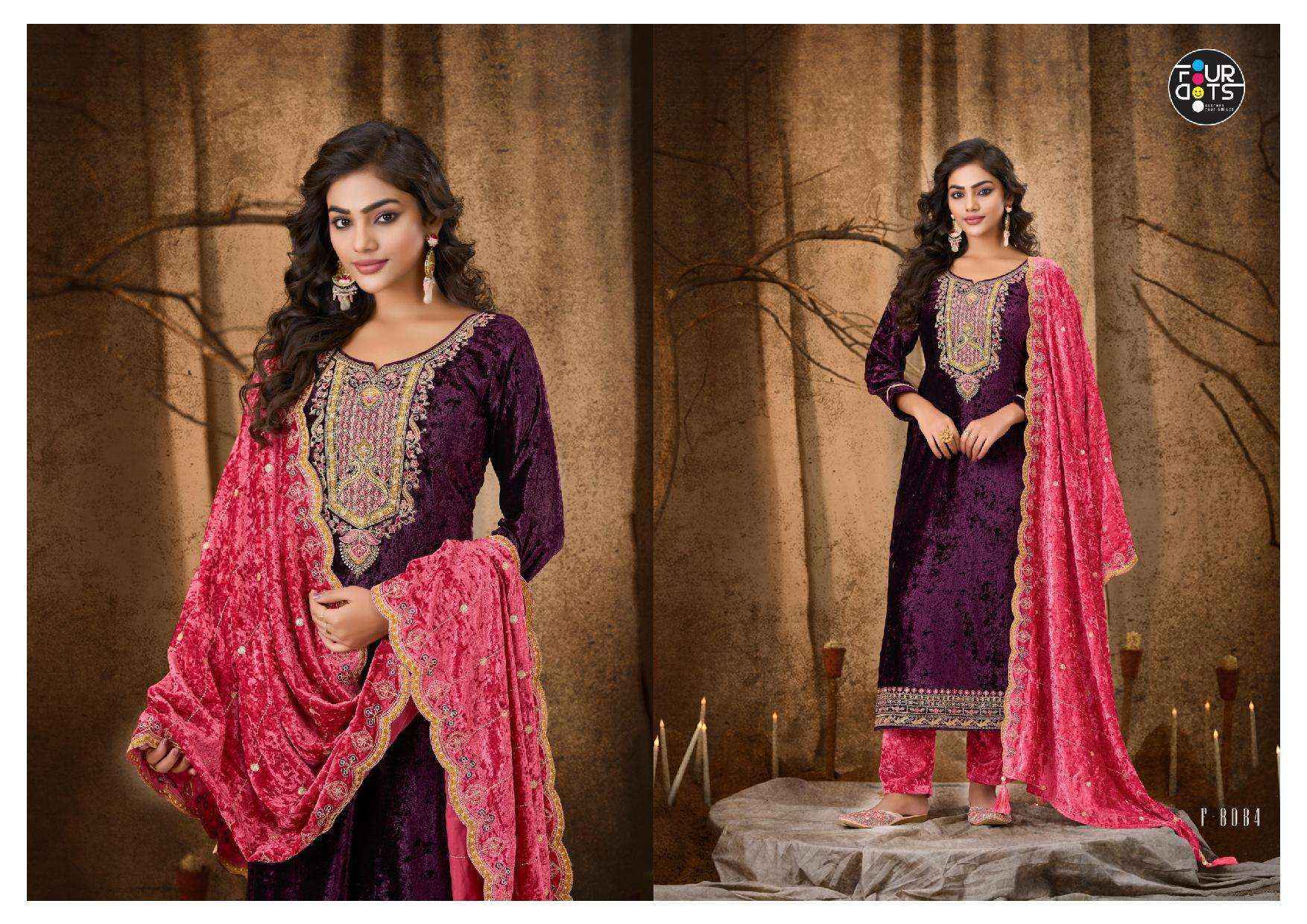 Fourdots Starblast Vol 2 Viscose Velvet Salwar Kameez Wholesale Rate ( 4 Pcs Catalog )