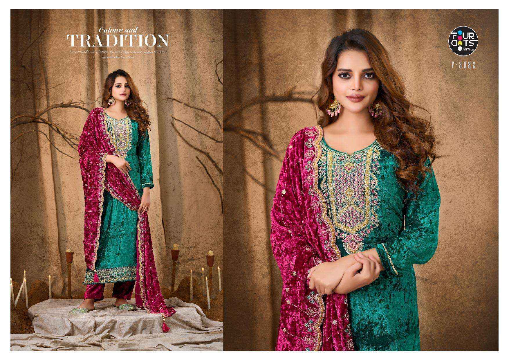 Fourdots Starblast Vol 2 Viscose Velvet Salwar Kameez Wholesale Rate ( 4 Pcs Catalog )