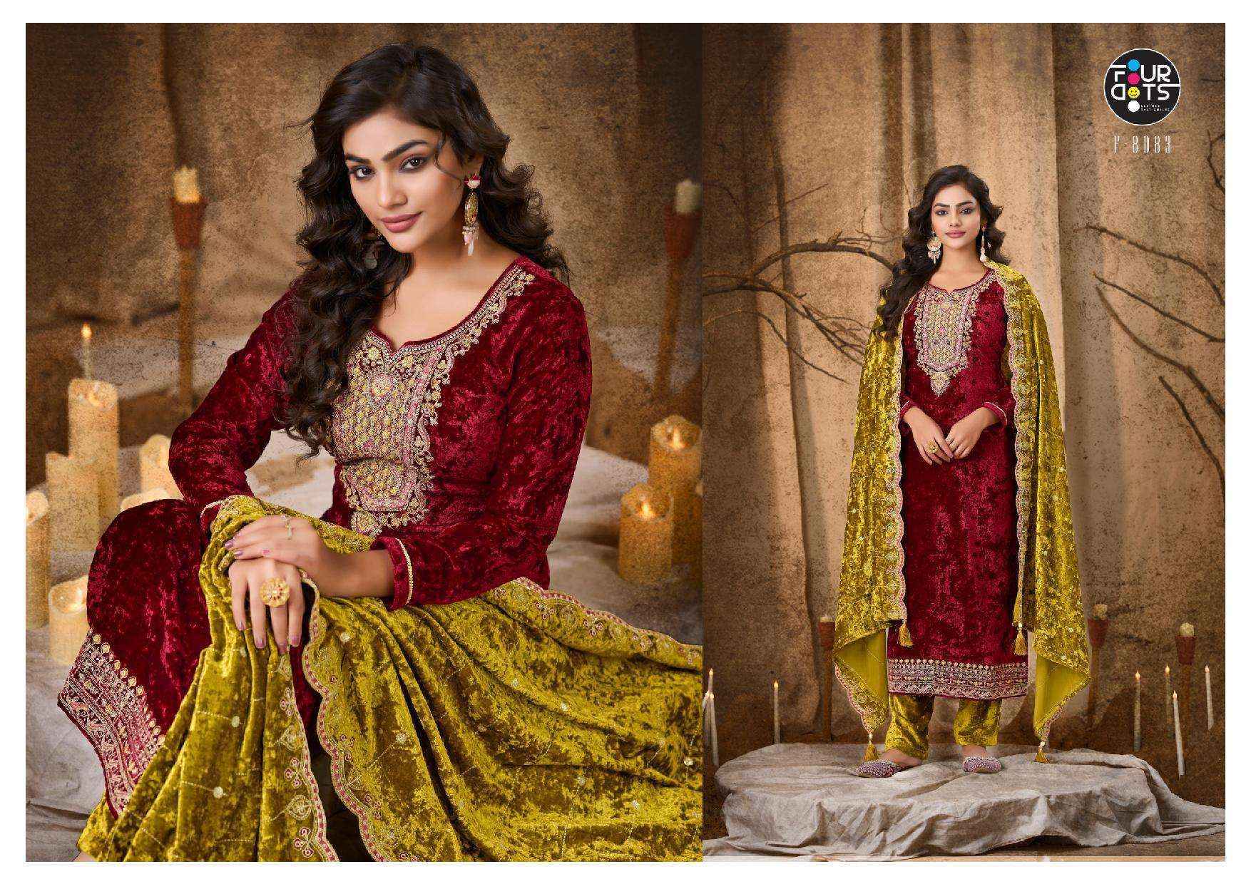 Fourdots Starblast Vol 2 Viscose Velvet Salwar Kameez Wholesale Rate ( 4 Pcs Catalog )