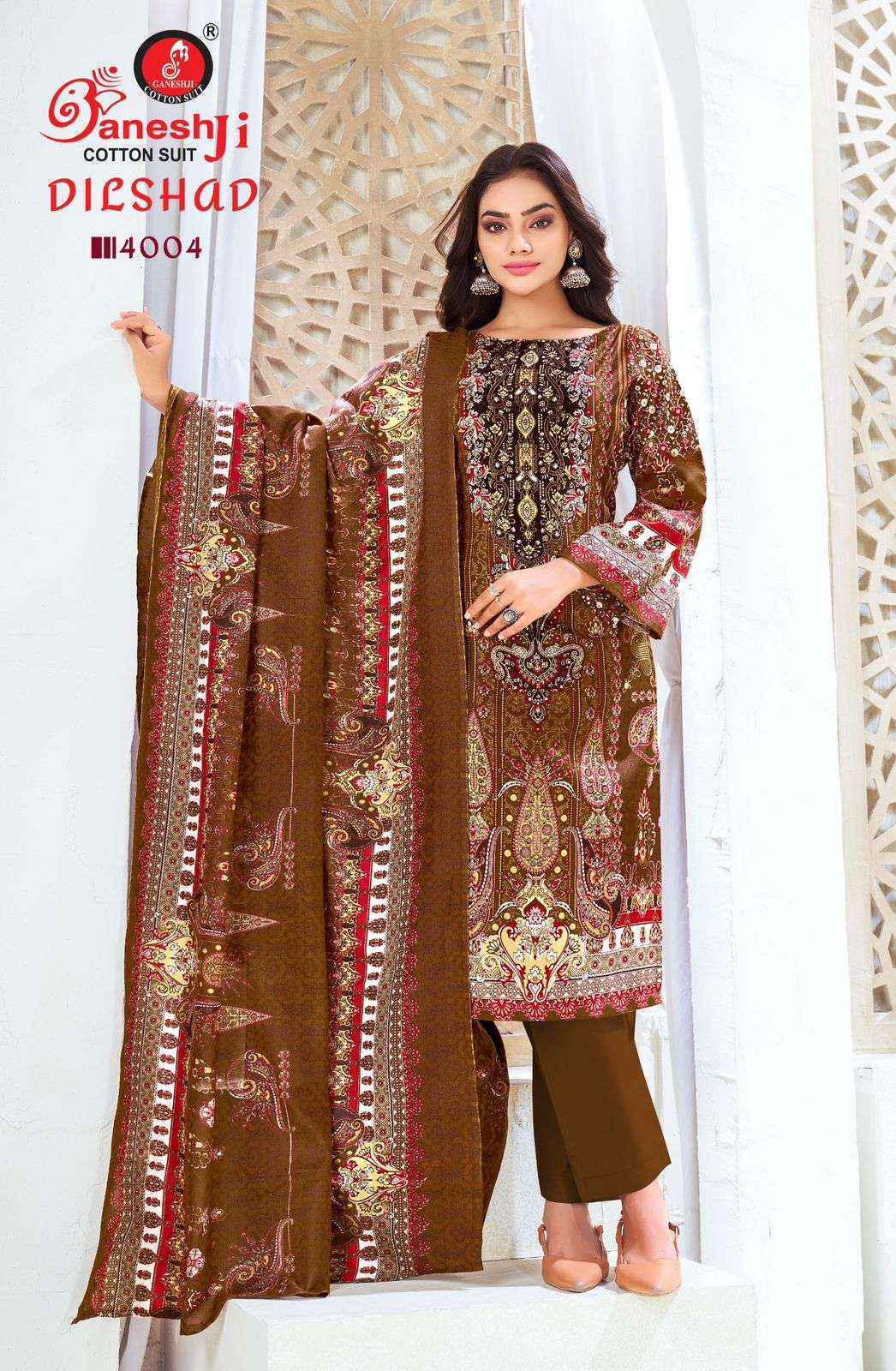 Ganesh Ji Dilshad Vol 4 Cotton Salwar Kameez Wholesale Rate ( 8 Pcs Catalog )