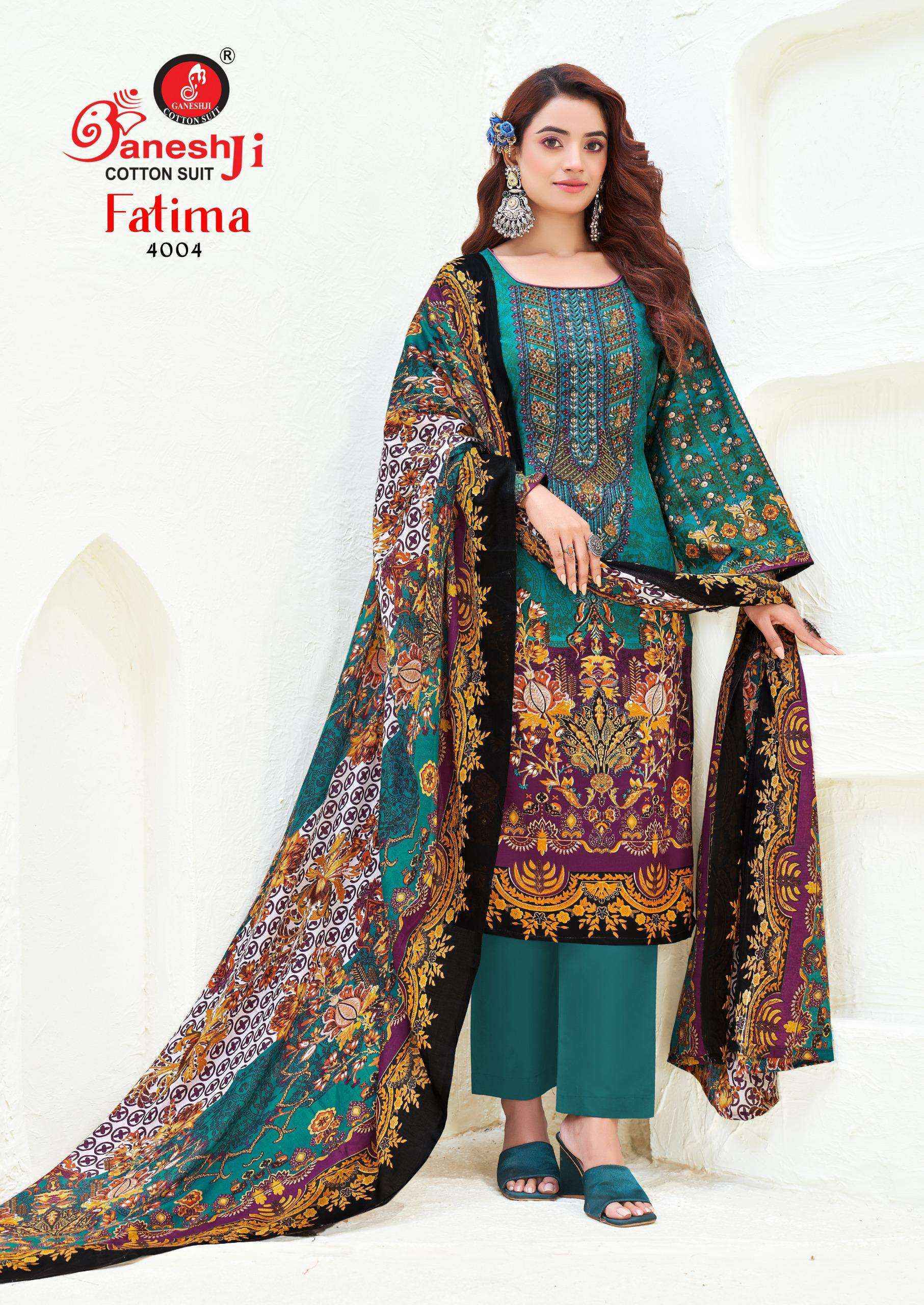 Ganesh Ji Fatima Vol 4 Cotton Salwar Kameez Wholesale Rate ( 8 Pcs Catalog )