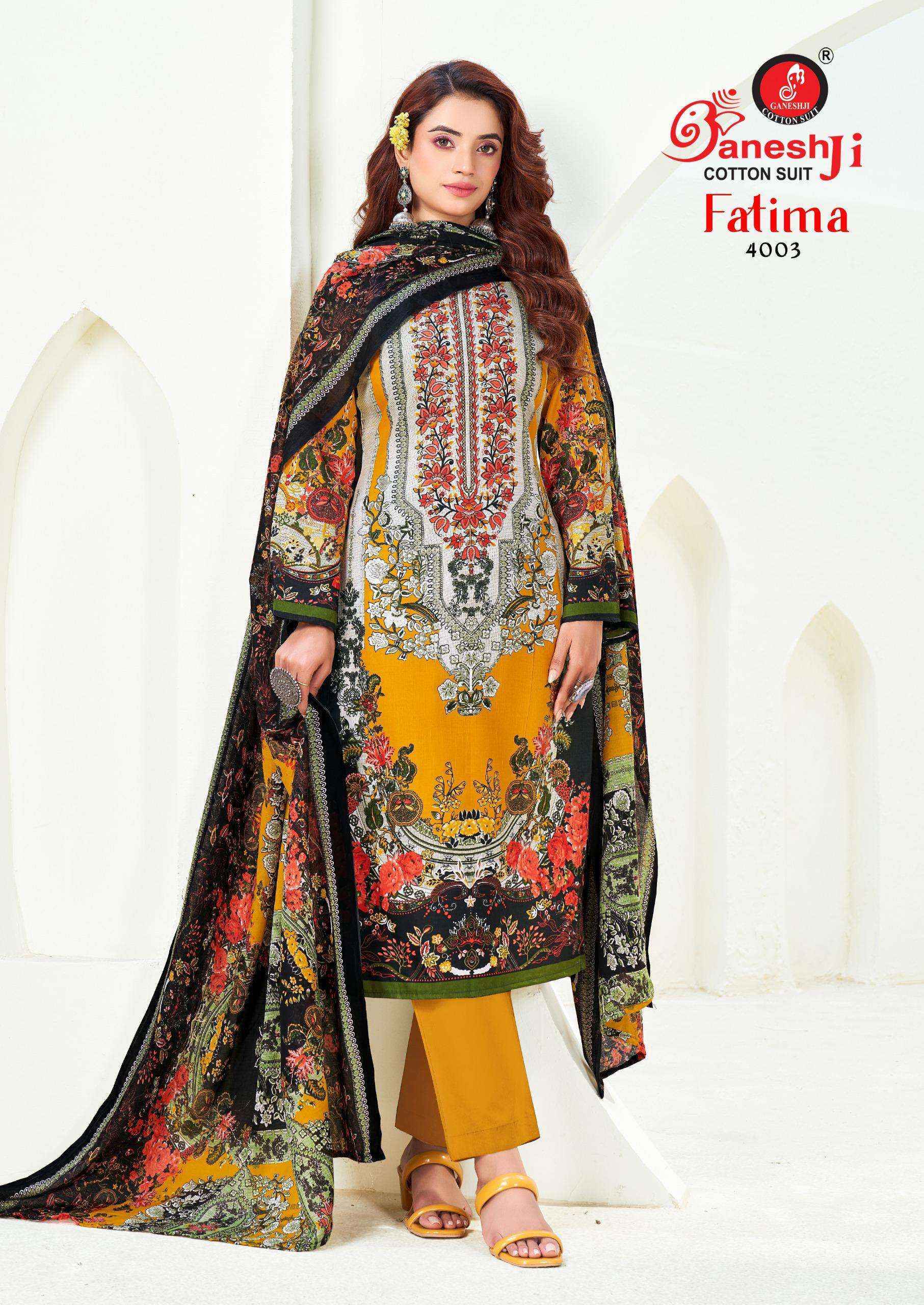 Ganesh Ji Fatima Vol 4 Cotton Salwar Kameez Wholesale Rate ( 8 Pcs Catalog )