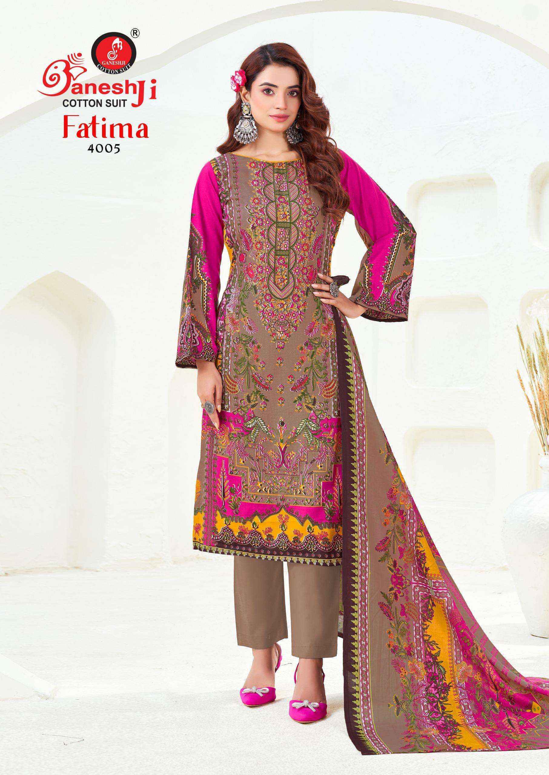 Ganesh Ji Fatima Vol 4 Cotton Salwar Kameez Wholesale Rate ( 8 Pcs Catalog )