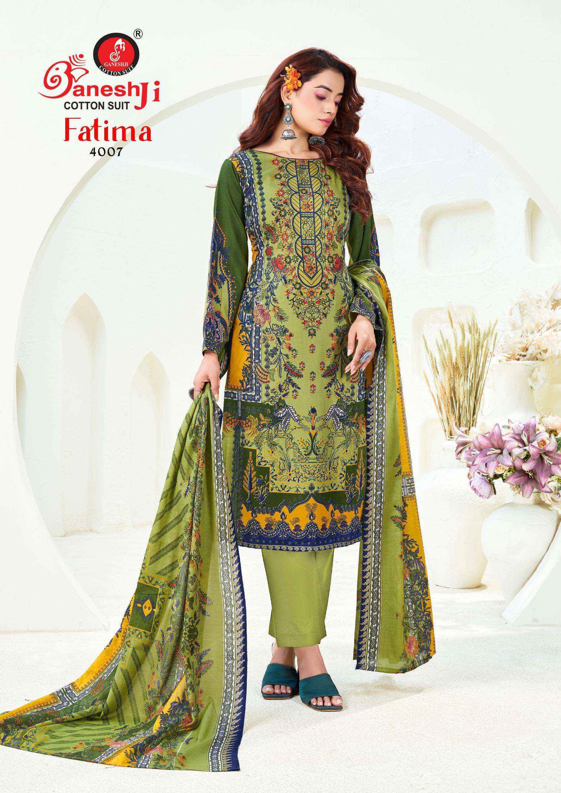 Ganesh Ji Fatima Vol 4 Cotton Salwar Kameez Wholesale Rate ( 8 Pcs Catalog )