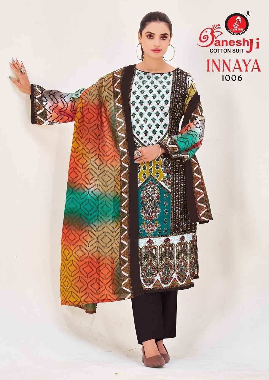 Ganesh Ji Innaya Vol 1 Cotton Salwar Kameez Wholesale Rate ( 8 Pcs Catalog )