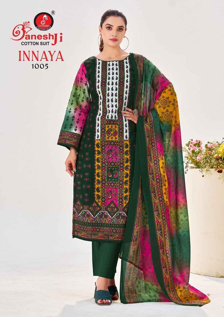 Ganesh Ji Innaya Vol 1 Cotton Salwar Kameez Wholesale Rate ( 8 Pcs Catalog )