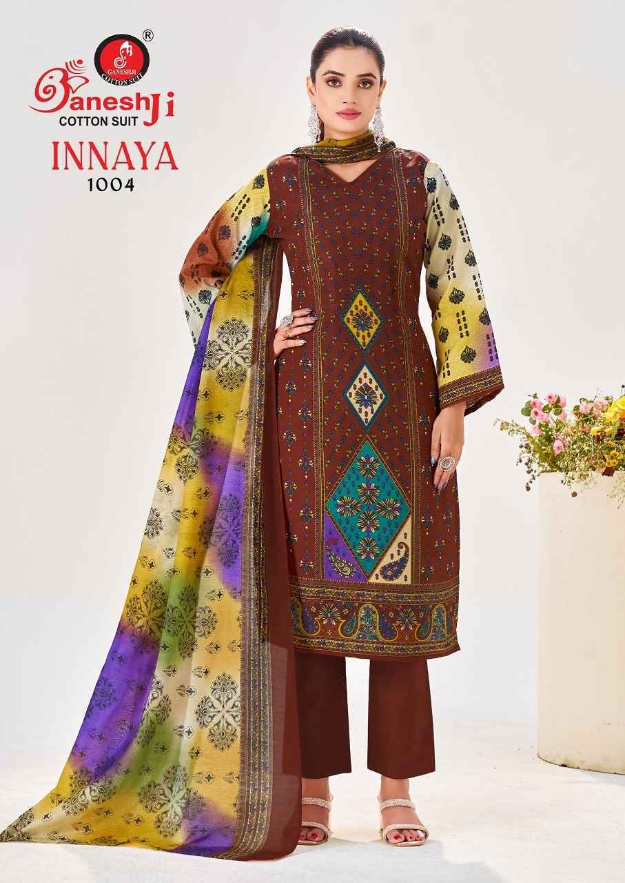 Ganesh Ji Innaya Vol 1 Cotton Salwar Kameez Wholesale Rate ( 8 Pcs Catalog )