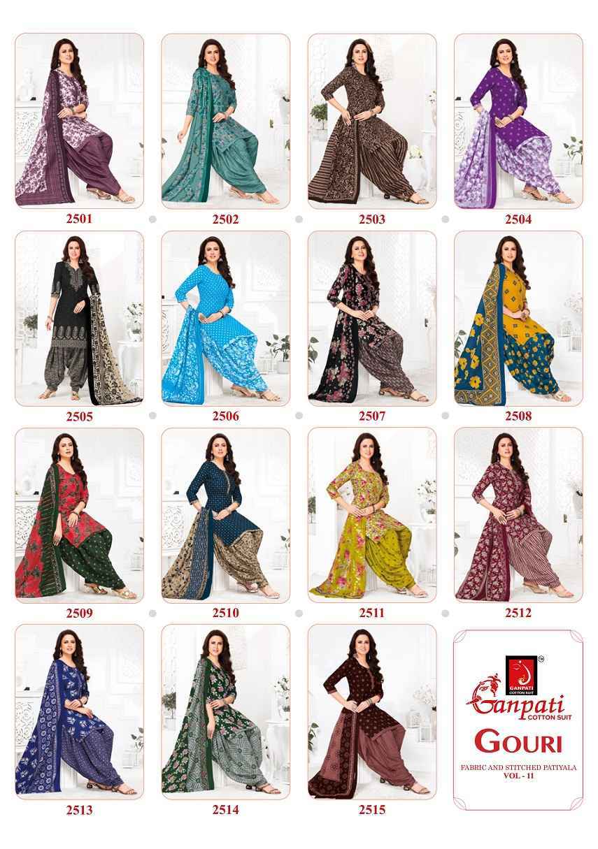 Ganpati Gouri Vol 11 Heavy Cotton Salwar Kameez Wholesale Rate ( 15 Pcs Catalog )