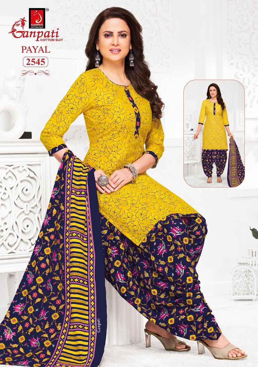 Ganpati Payal Vol 11 Cotton Salwar Kameez Wholesale Rate ( 15 Pcs Catalog )