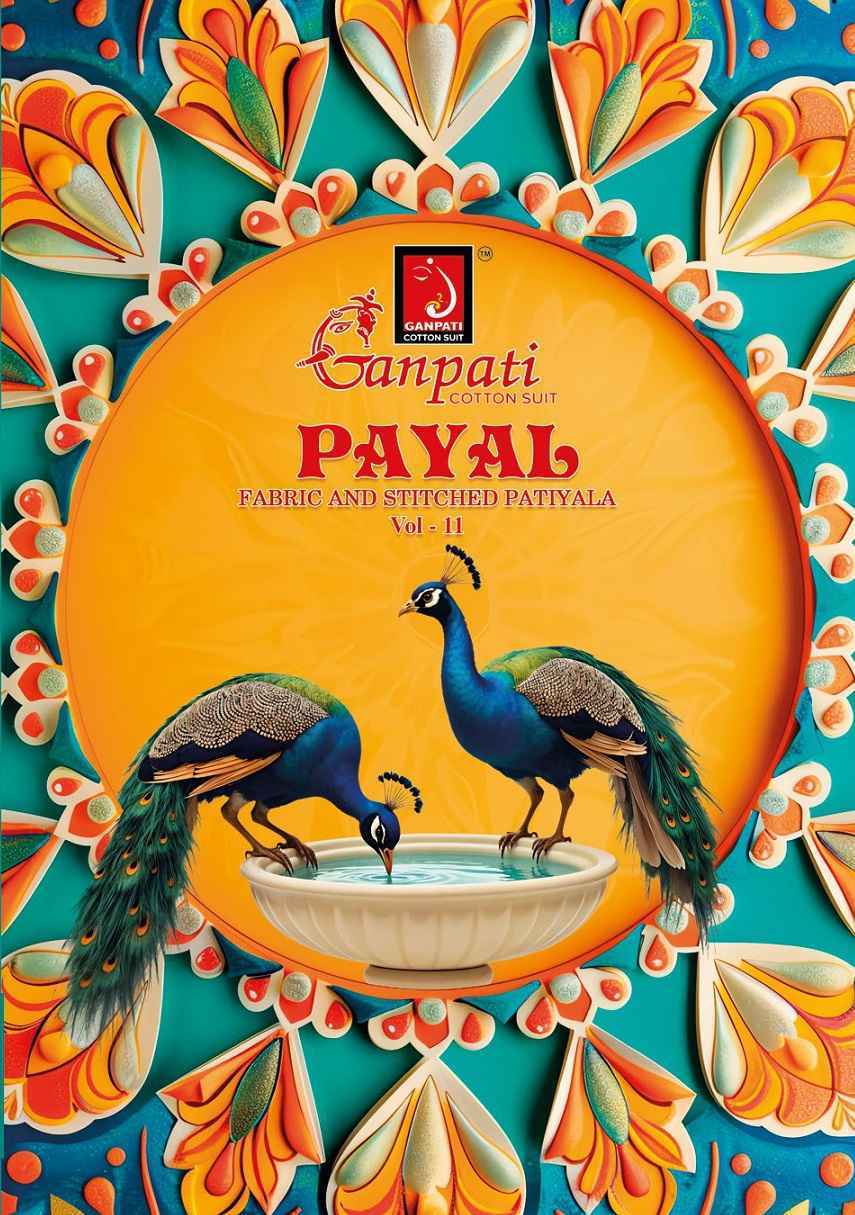 Ganpati Payal Vol 11 Cotton Salwar Kameez Wholesale Rate ( 15 Pcs Catalog )