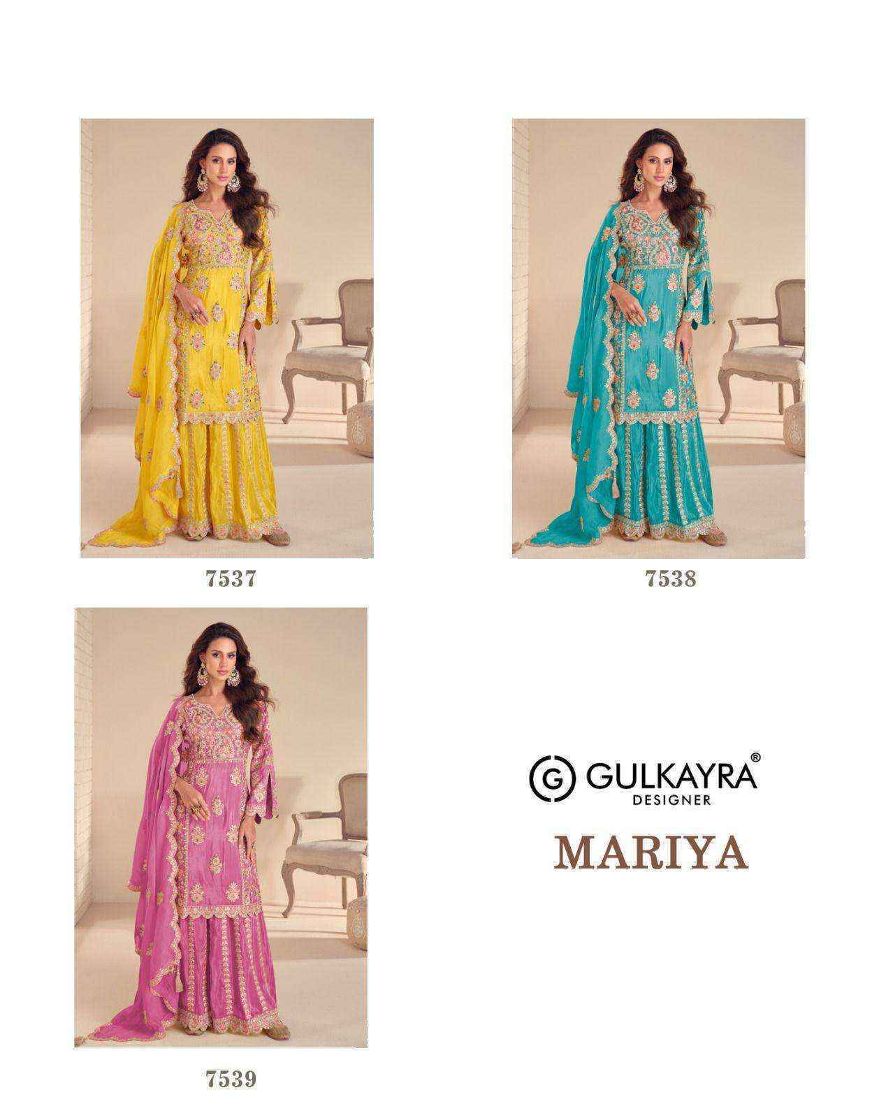 Gulkayra Designer Mariya Readymade Simer Silk Suit Wholesale Rate ( 3 Pcs Catalog )