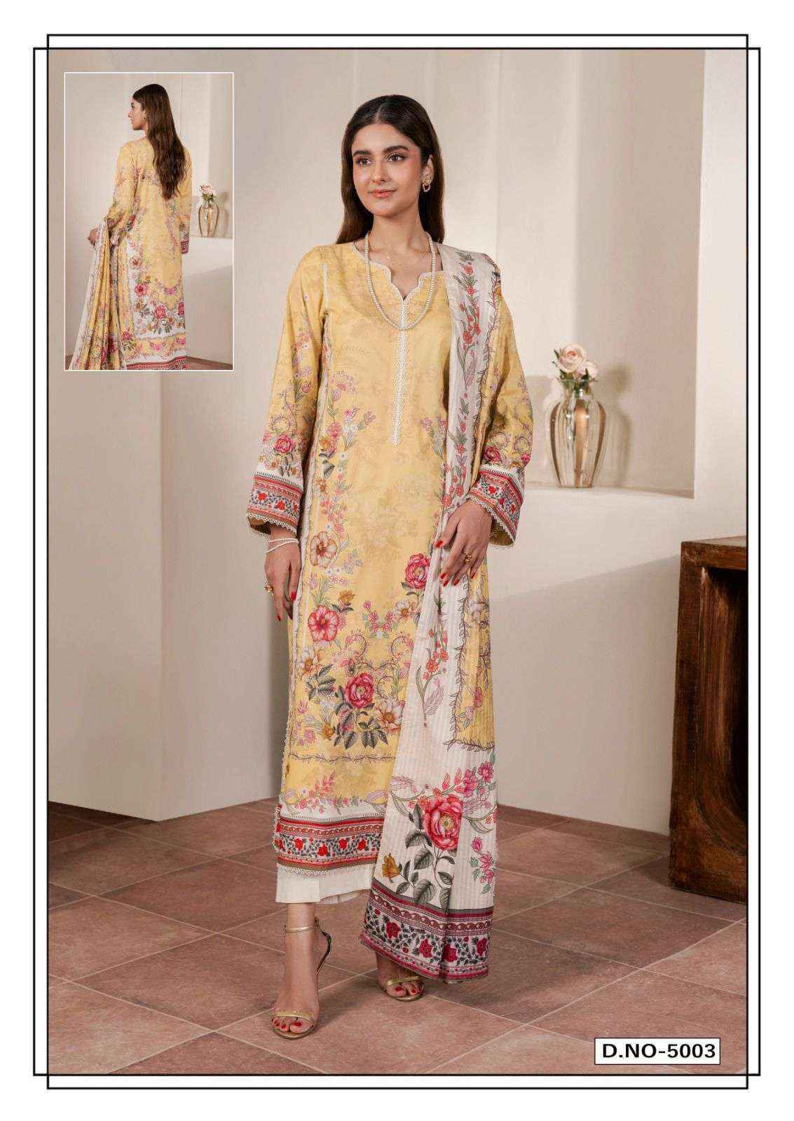 Hala Alara Vol 5 Lawn Cotton Salwar Kameez Wholesale Rate ( 6 Pcs Catalog )