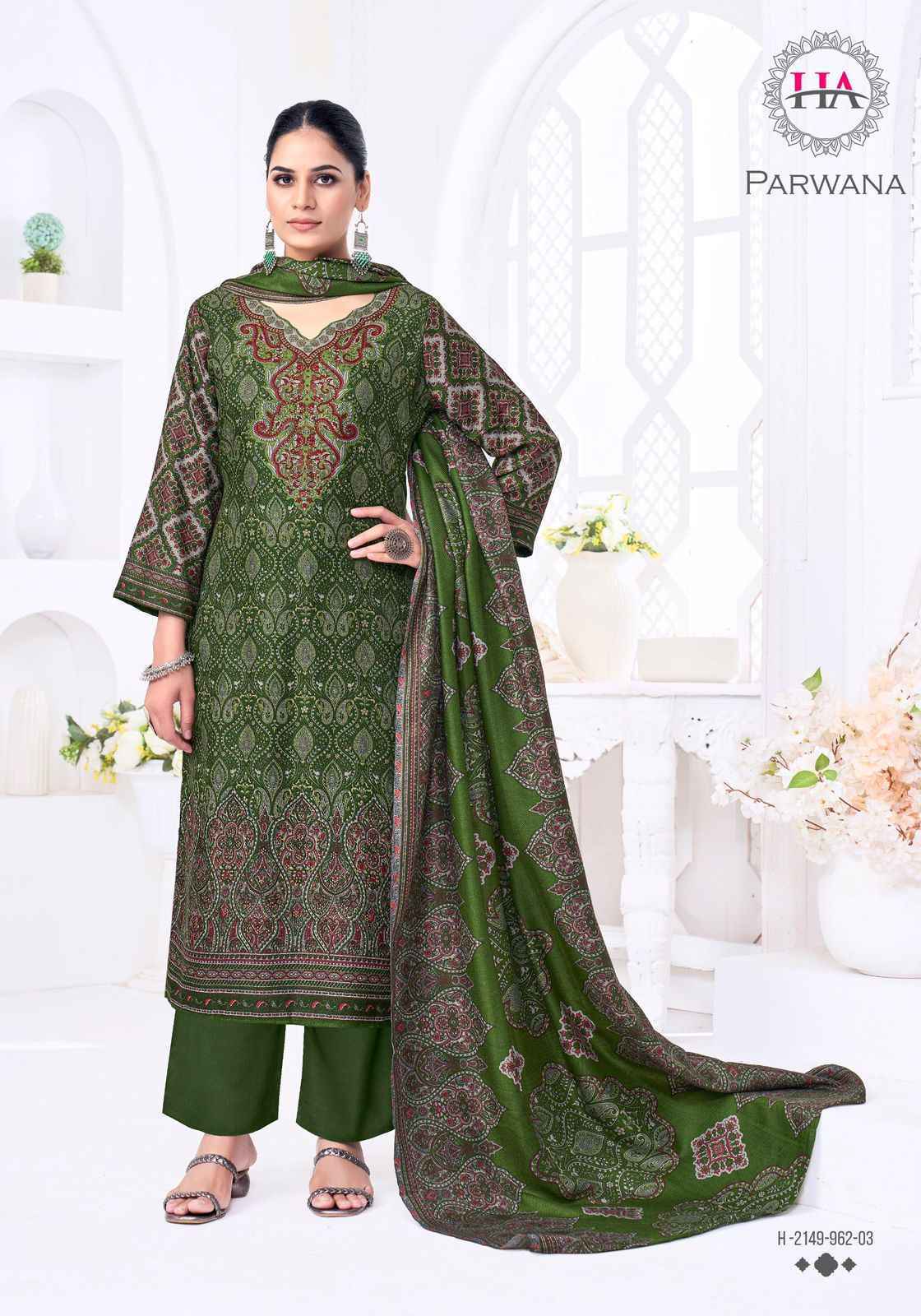 Harshit Fashion Parwana Pashmina Salwar Kameez Wholesale Rate ( 6 Pcs Catalog )