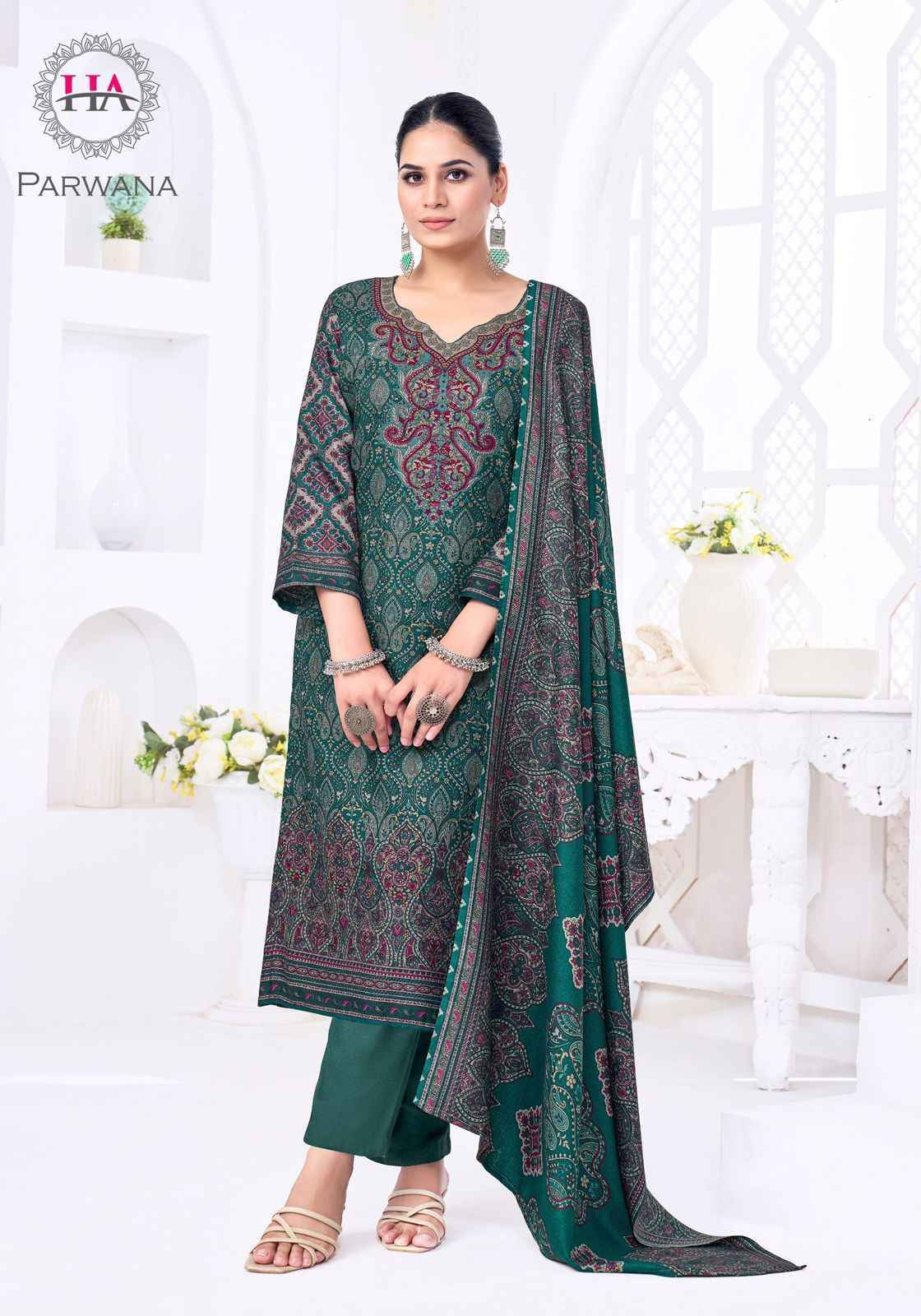 Harshit Fashion Parwana Pashmina Salwar Kameez Wholesale Rate ( 6 Pcs Catalog )