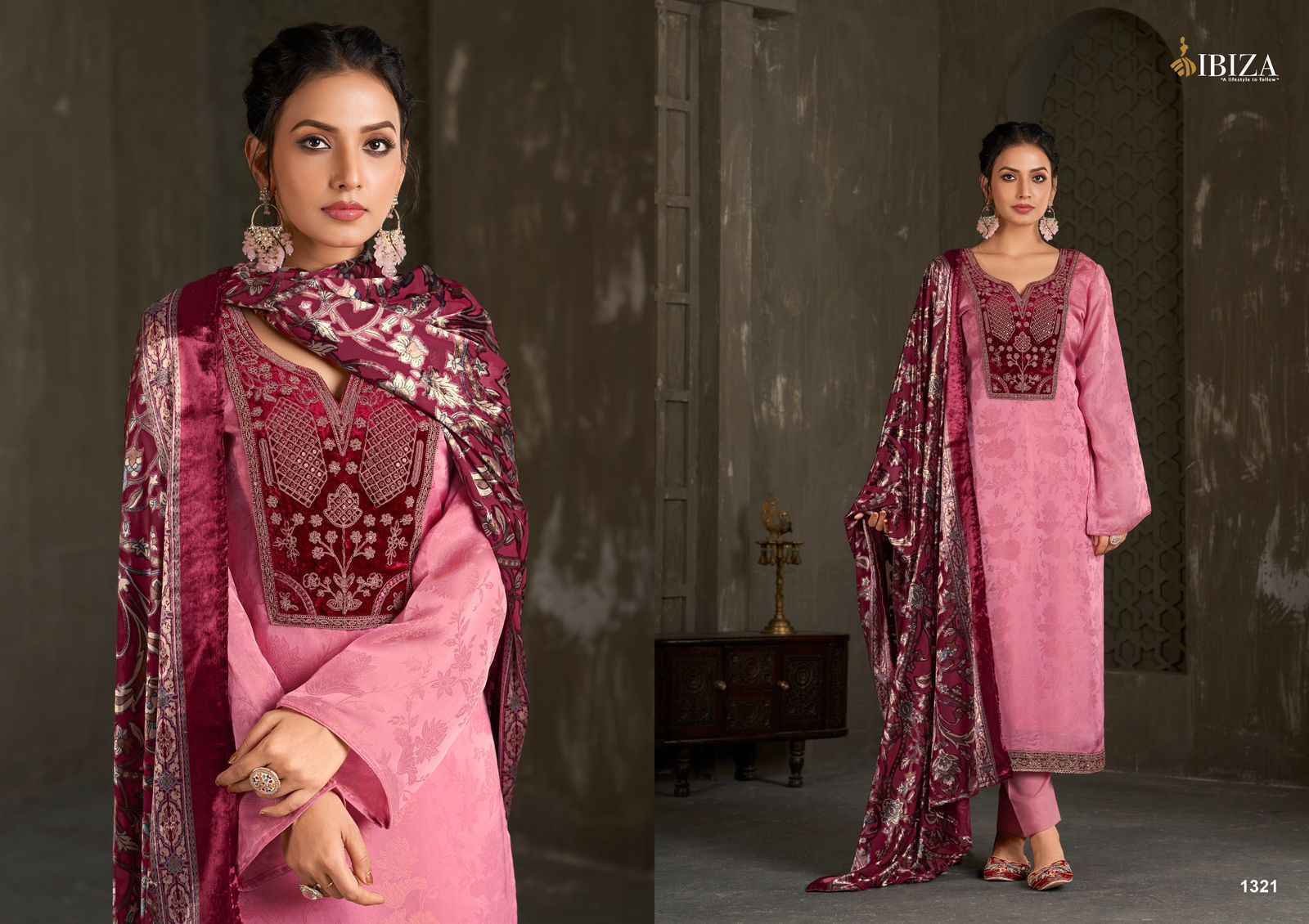 Ibiza Royal Velvet Salwar Suit Wholesale Rate ( 4 Pcs Catalog )