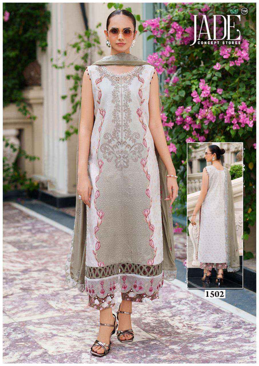 Jade Bin Saeed Heavy Luxury Vol 15 Cotton Salwar Kameez Wholesale Rate ( 6 Pcs Catalog )