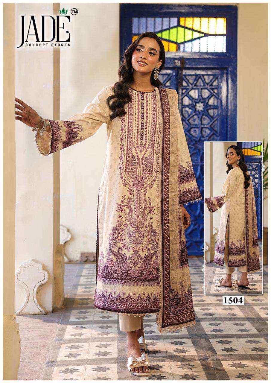 Jade Bin Saeed Heavy Luxury Vol 15 Cotton Salwar Kameez Wholesale Rate ( 6 Pcs Catalog )
