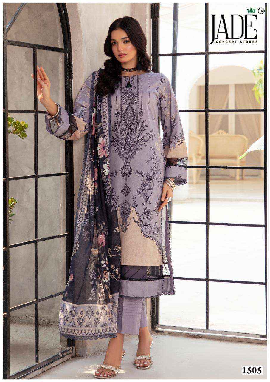 Jade Bin Saeed Heavy Luxury Vol 15 Cotton Salwar Kameez Wholesale Rate ( 6 Pcs Catalog )