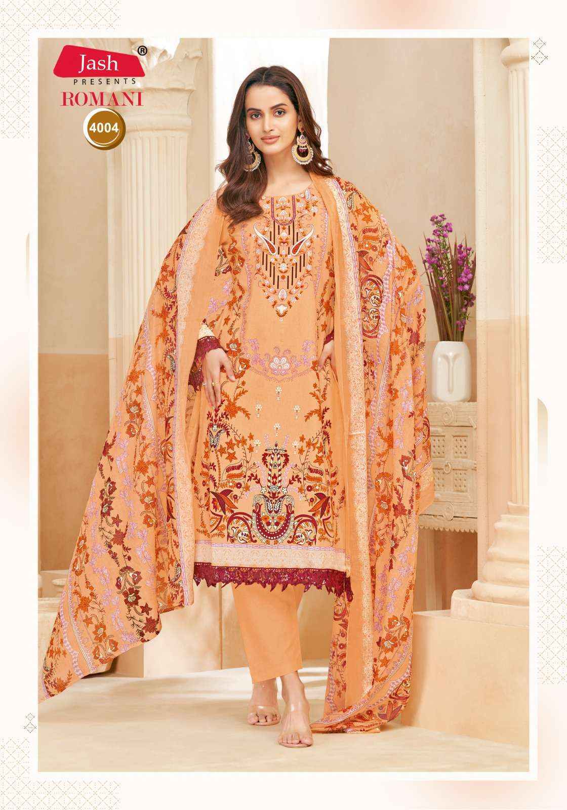 Jash Romani Vol 4 Cotton Salwar Kameez Wholesale Rate ( 8 Pcs Catalog )