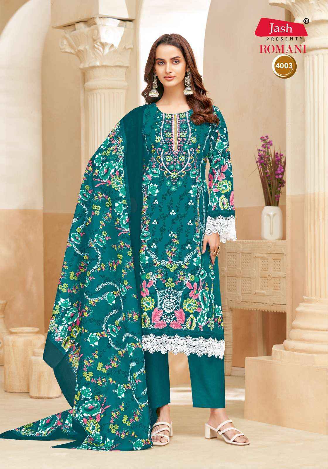 Jash Romani Vol 4 Cotton Salwar Kameez Wholesale Rate ( 8 Pcs Catalog )