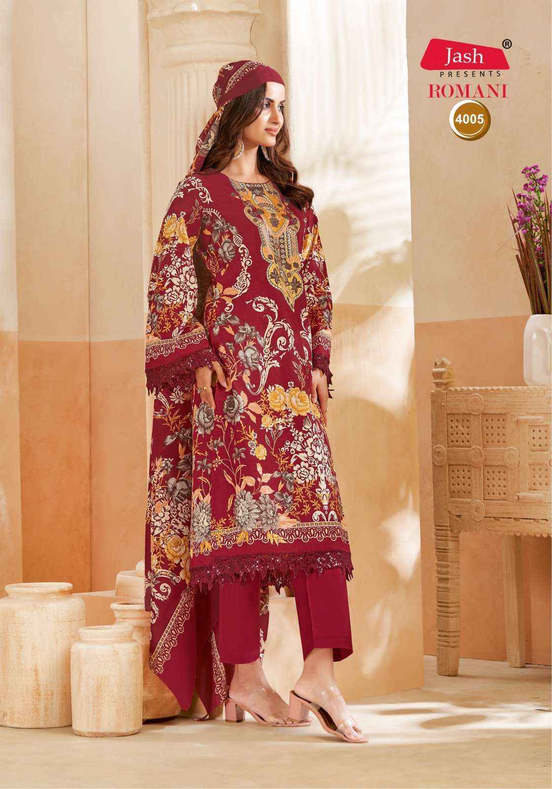 Jash Romani Vol 4 Cotton Salwar Kameez Wholesale Rate ( 8 Pcs Catalog )