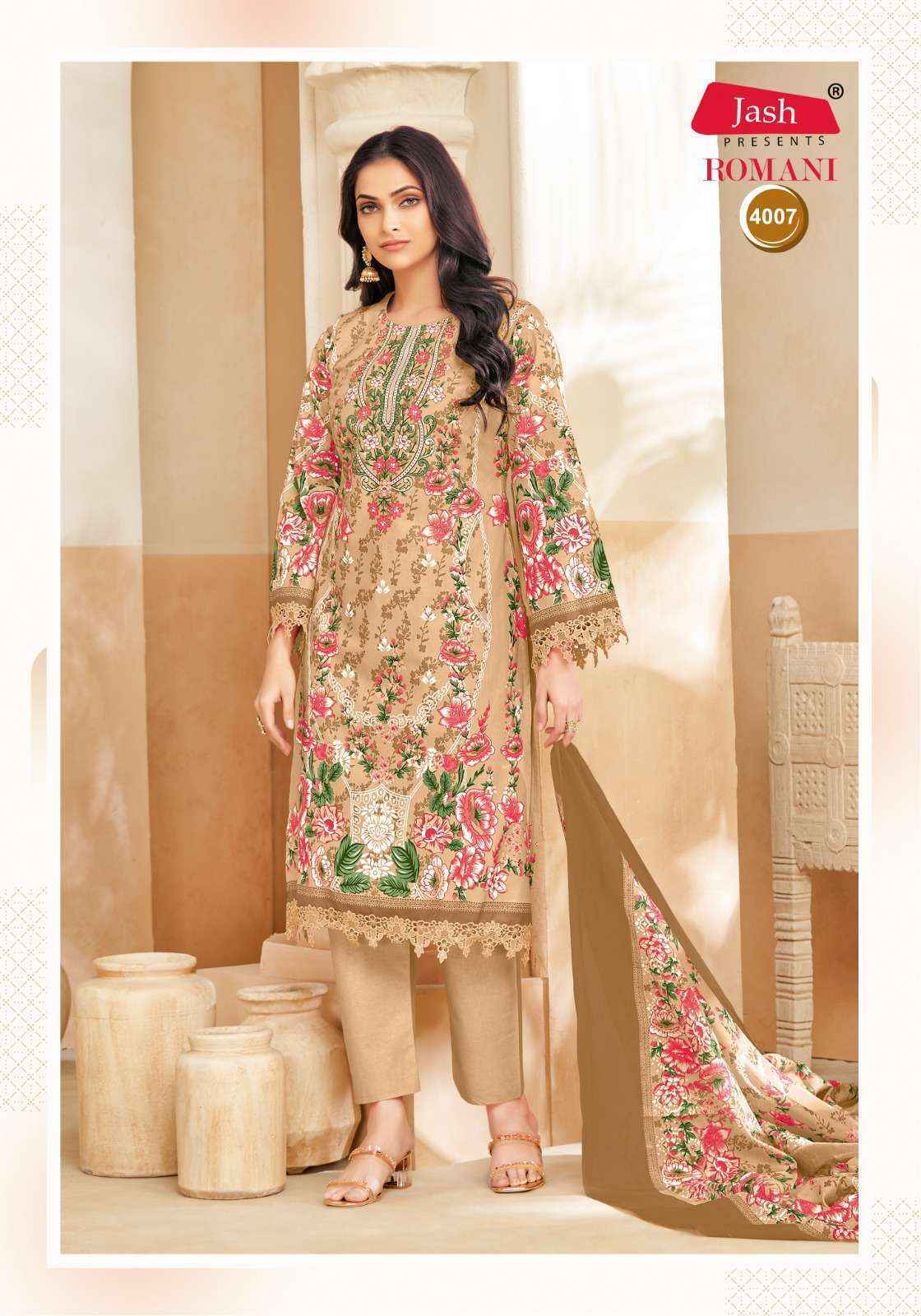 Jash Romani Vol 4 Cotton Salwar Kameez Wholesale Rate ( 8 Pcs Catalog )