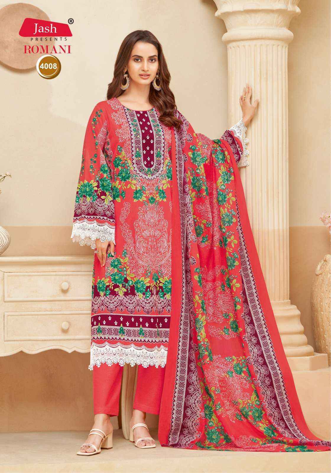 Jash Romani Vol 4 Cotton Salwar Kameez Wholesale Rate ( 8 Pcs Catalog )