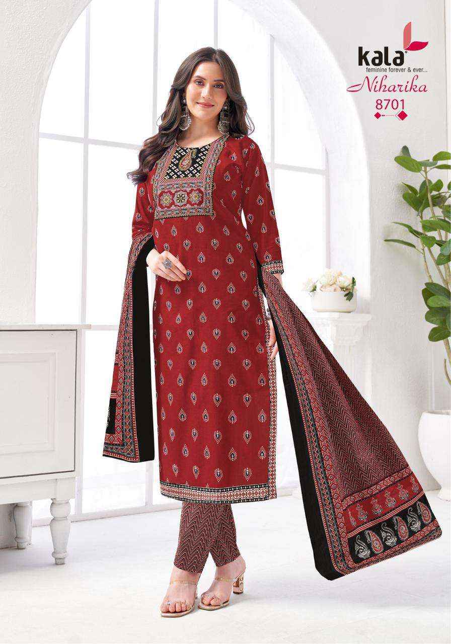 Kala Niharika Vol 5 Printed Pant Style Unstitch Cotton Suit Wholesale Rate ( 8 Pcs Catalog )