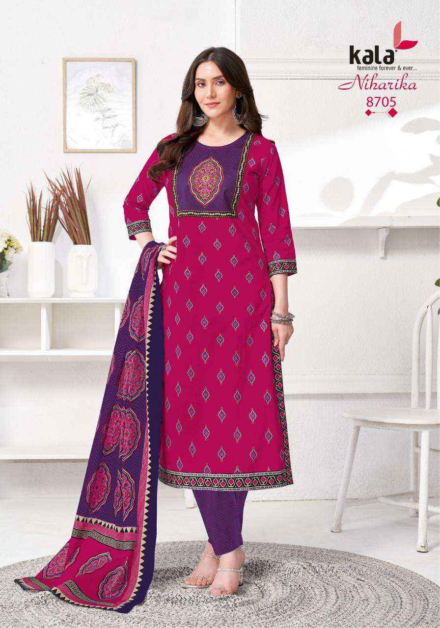 Kala Niharika Vol 5 Printed Pant Style Unstitch Cotton Suit Wholesale Rate ( 8 Pcs Catalog )