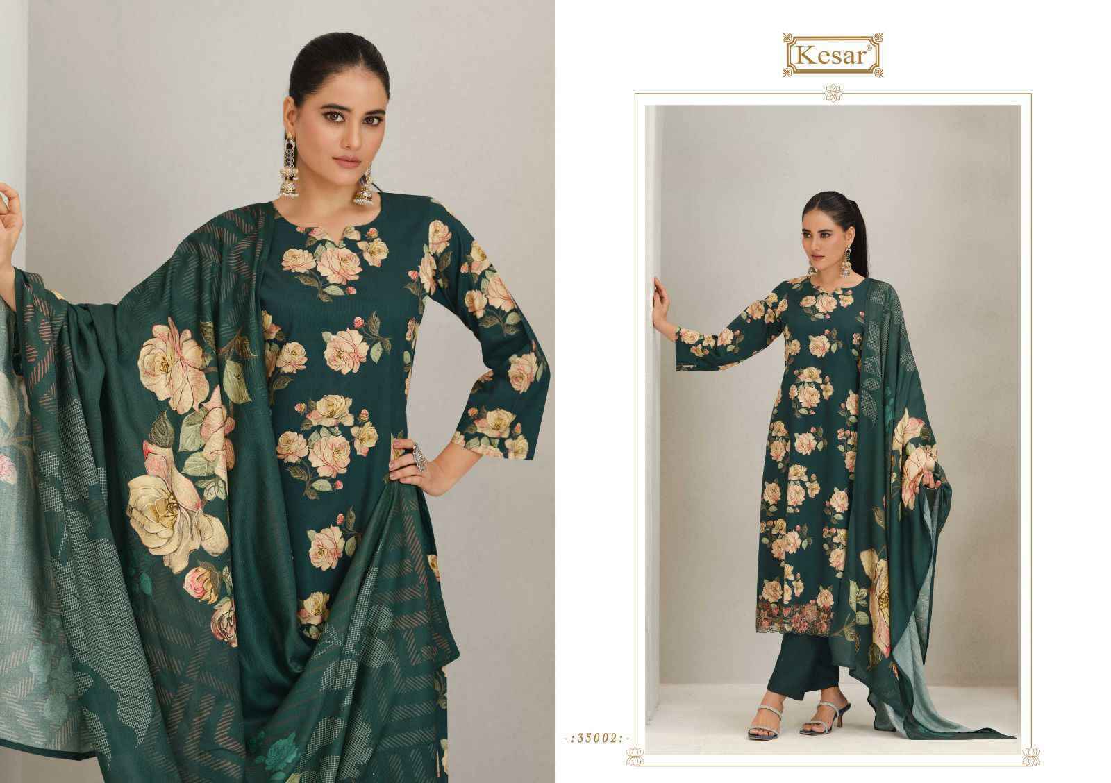 Kesar Vaani 35001 Viscouse Pashmina Salwar Kameez Wholesale Rate ( 3 Pcs Catalog )
