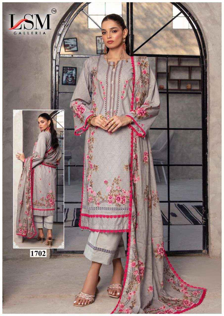 LSM Galleria Parian Dream Vol 17 Lawn Cotton Salwar Kameez Wholesale Rate ( 6 Pcs Catalog )