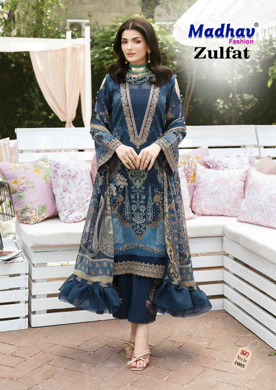 Madhav Fashion Zulfat Vol 1 Lawn Cotton Salwar Kameez Wholesale Rate ( 6 Pcs Catalog )