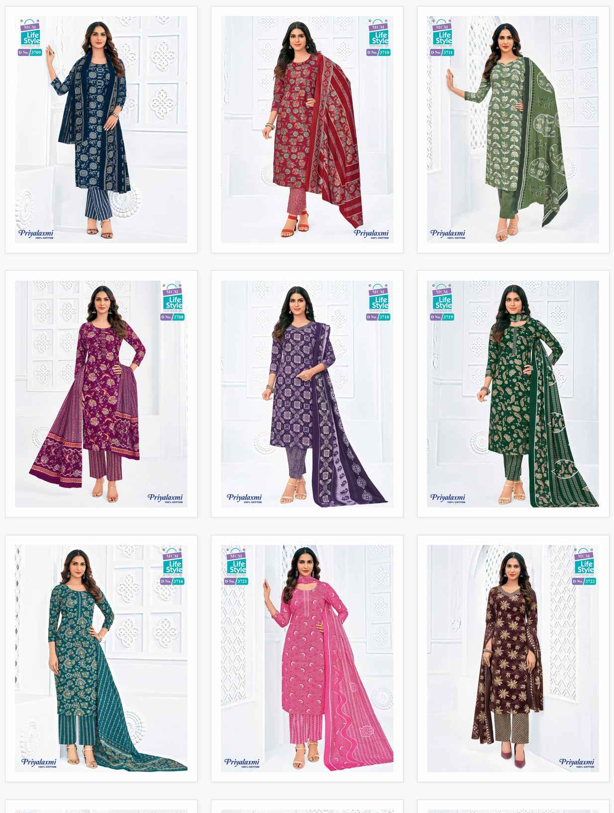 Mcm Priyalaxmi Vol 37 Cotton Printed Salwar Kameez Wholesale Rate ( 20 Pcs Catalog )