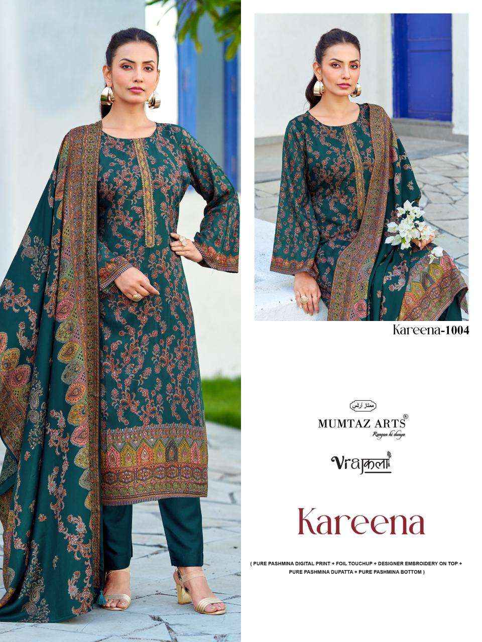 Mumtaz Arts Kareena Digital Printed Fancy Pashmina Salwar Kameez Wholesale Rate ( 4 Pcs Catalog )