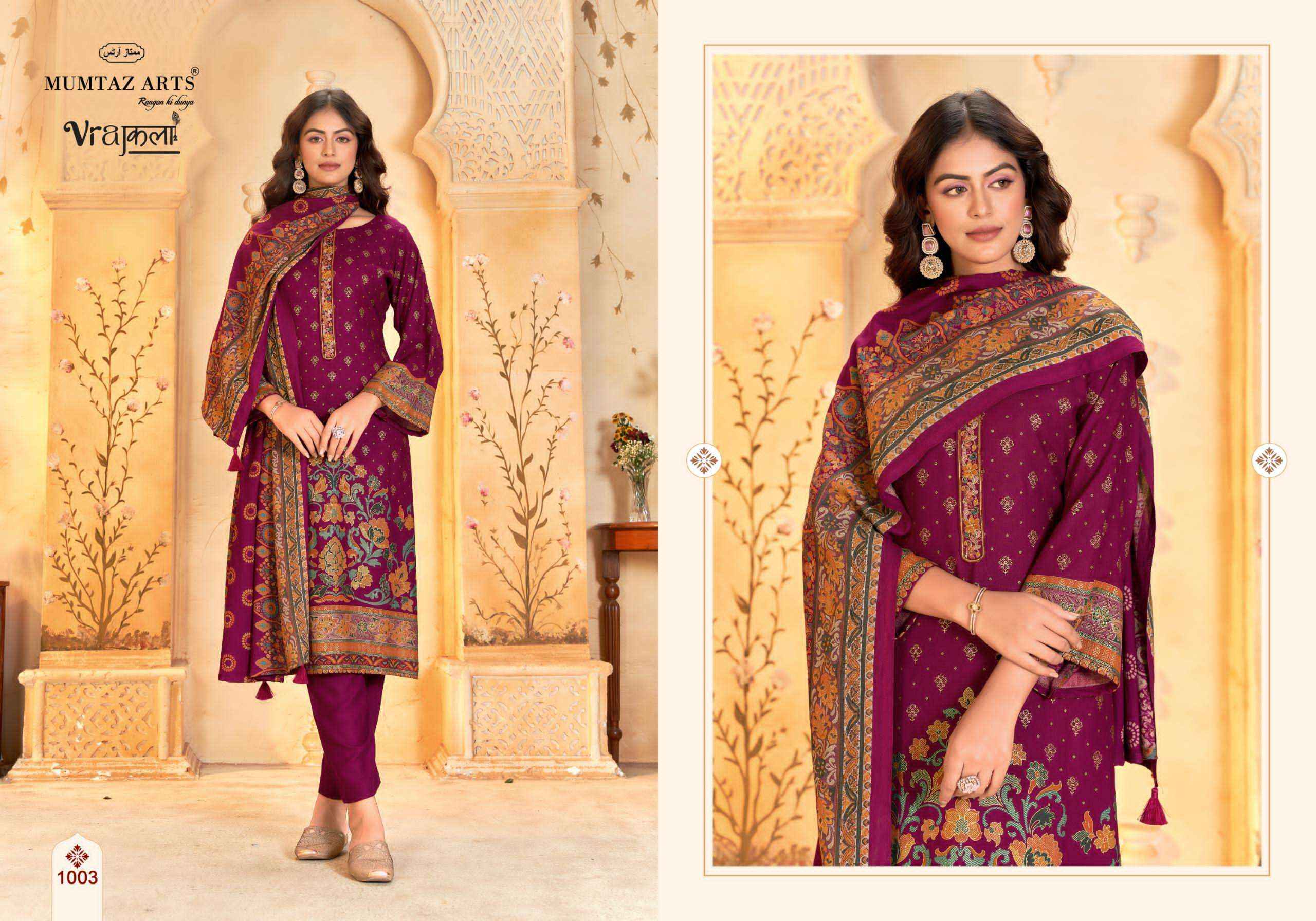 Mumtaz Arts Kimkhaab Pure Viscose Pashmina Salwar Suit Wholesale Rate ( 5 Pcs Catalog )