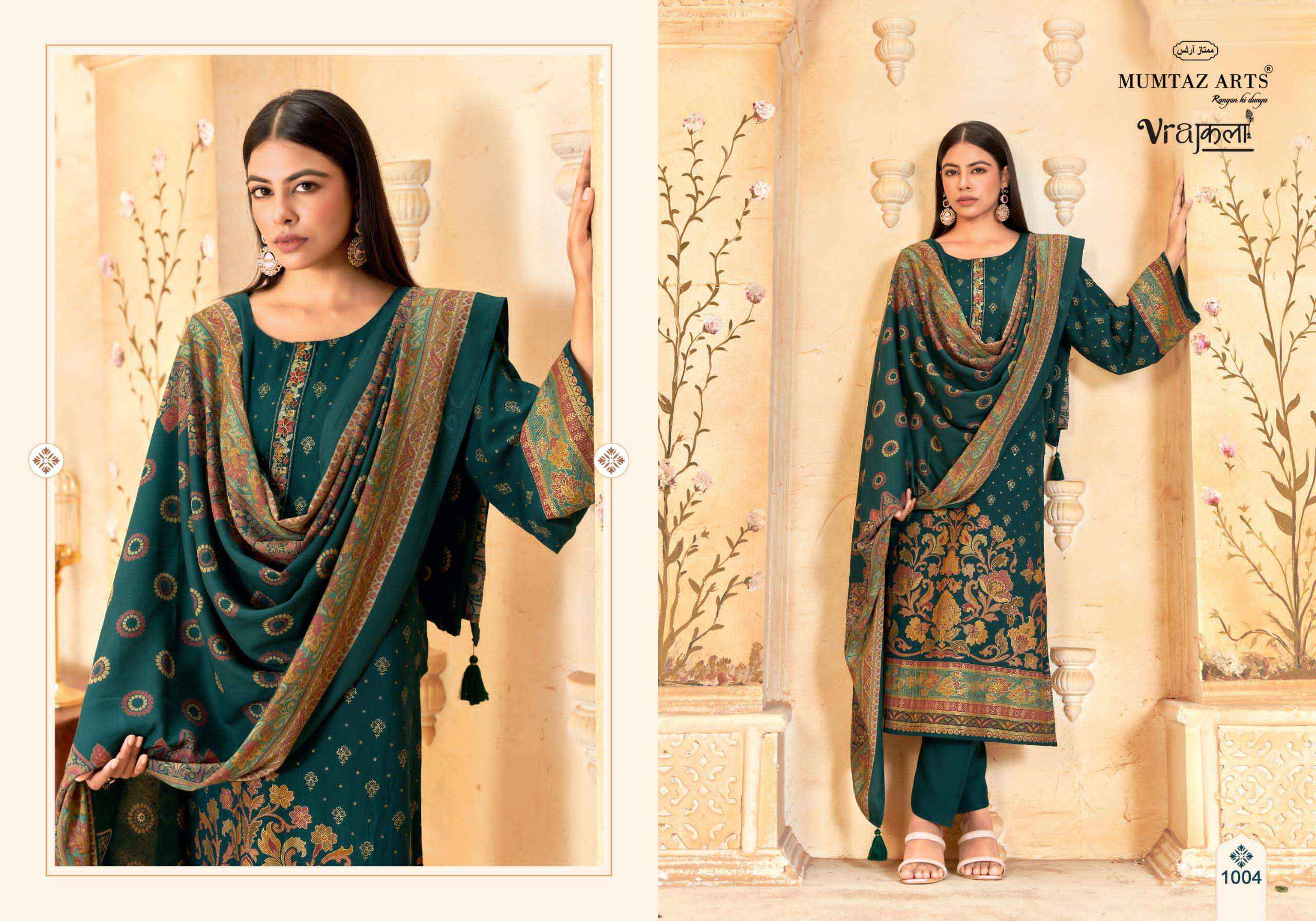 Mumtaz Arts Kimkhaab Pure Viscose Pashmina Salwar Suit Wholesale Rate ( 5 Pcs Catalog )