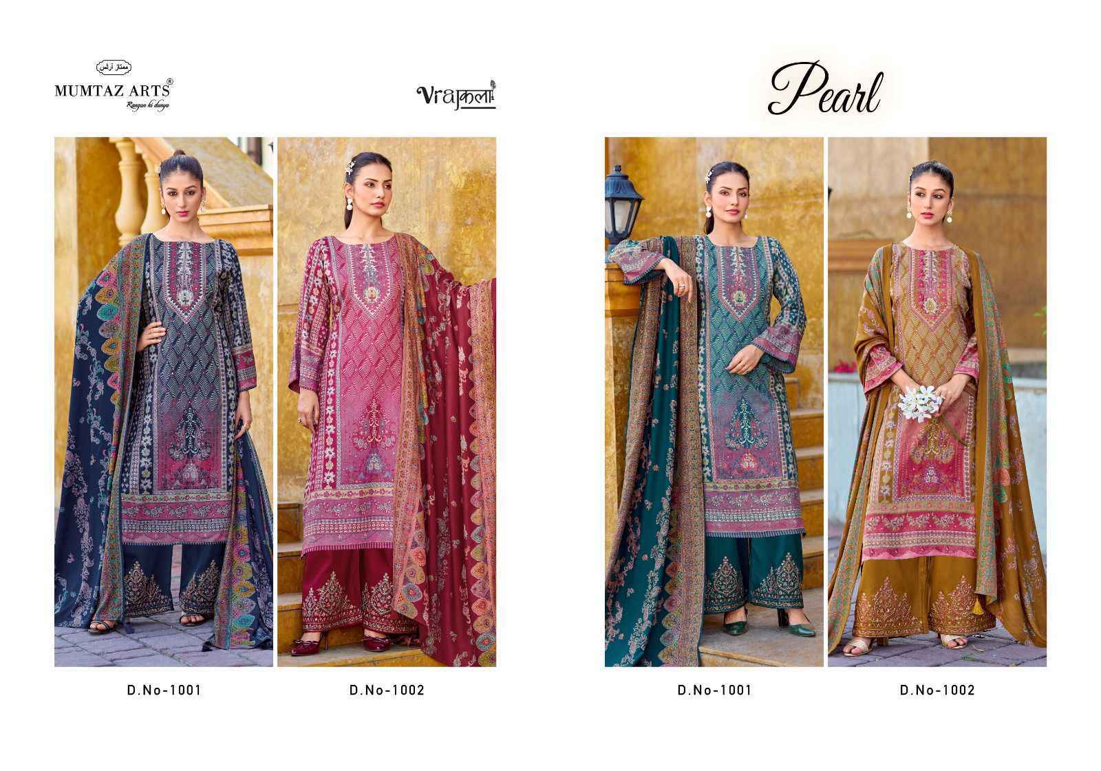 Mumtaz Arts Pearl Viscose Pashmina Salwar Kameez Wholesale Rate ( 4 Pcs Catalog )