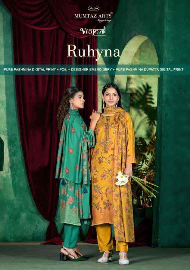 Mumtaz Arts Ruhyna Pure Viscose Pashmina Suit Catalog Suppliers