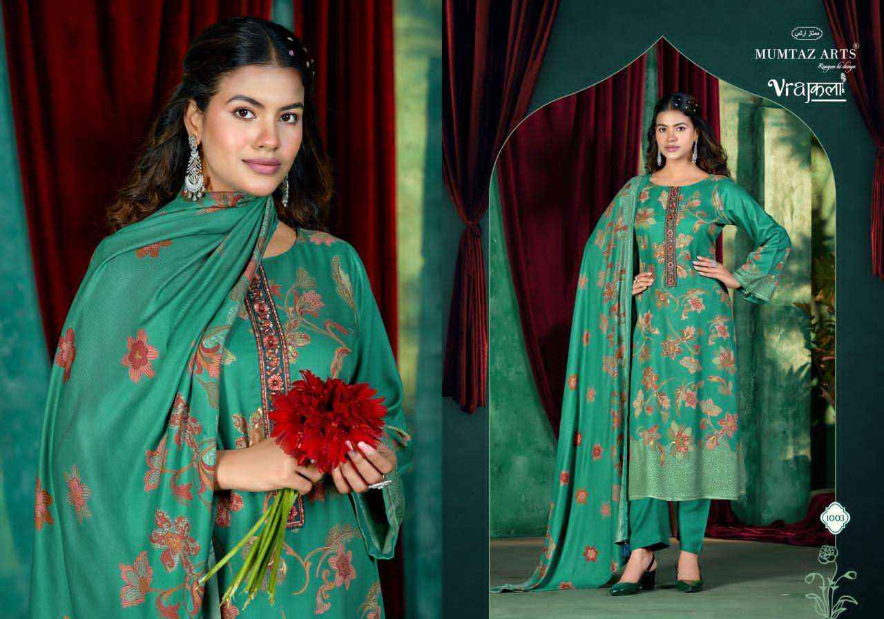 Mumtaz Arts Ruhyna Pure Viscose Pashmina Suit Catalog Suppliers