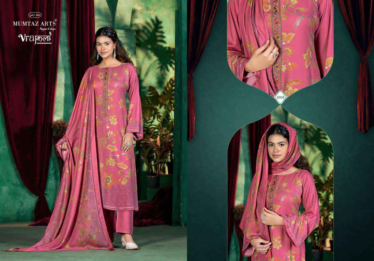 Mumtaz Arts Ruhyna Pure Viscose Pashmina Suit Catalog Suppliers