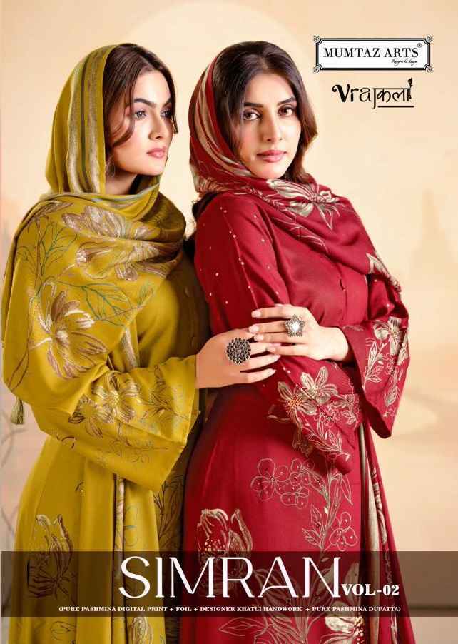 Mumtaz Arts Simran Vol 2 Viscose Pashmina Salwar Kameez Wholesale Rate ( 4 Pcs Catalog )