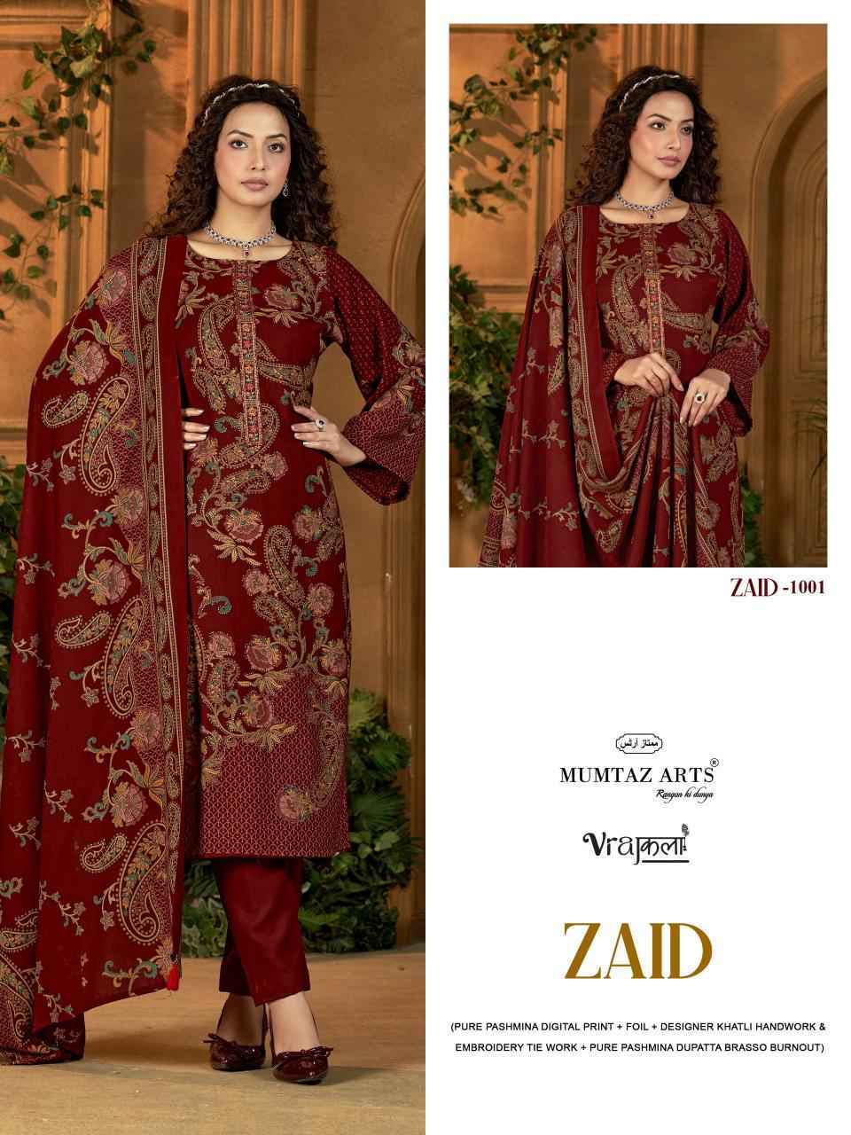 Mumtaz Arts Zaid Viscose Pashmina Salwar Kameez Wholesale Rate ( 4 Pcs Catalog )