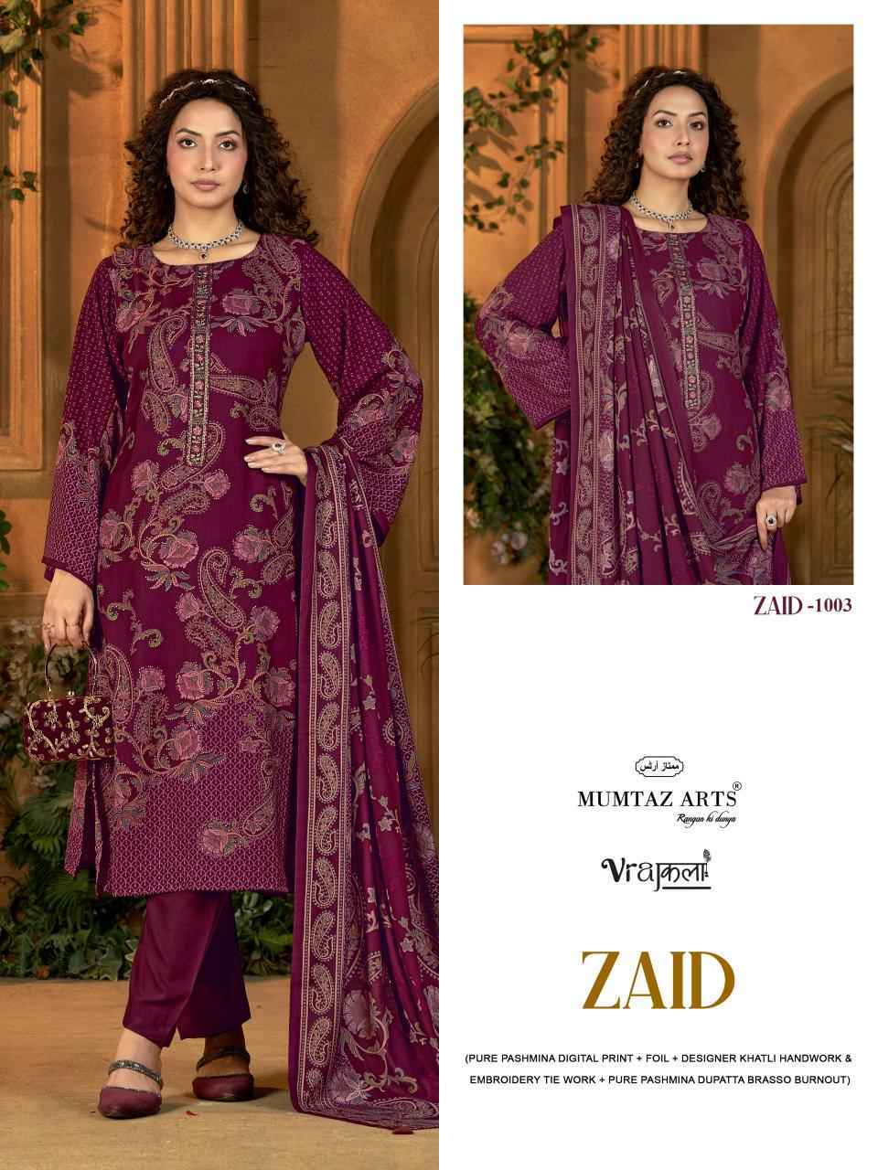 Mumtaz Arts Zaid Viscose Pashmina Salwar Kameez Wholesale Rate ( 4 Pcs Catalog )