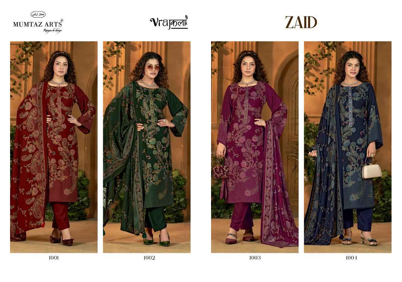 Mumtaz Arts Zaid Viscose Pashmina Salwar Kameez Wholesale Rate ( 4 Pcs Catalog )