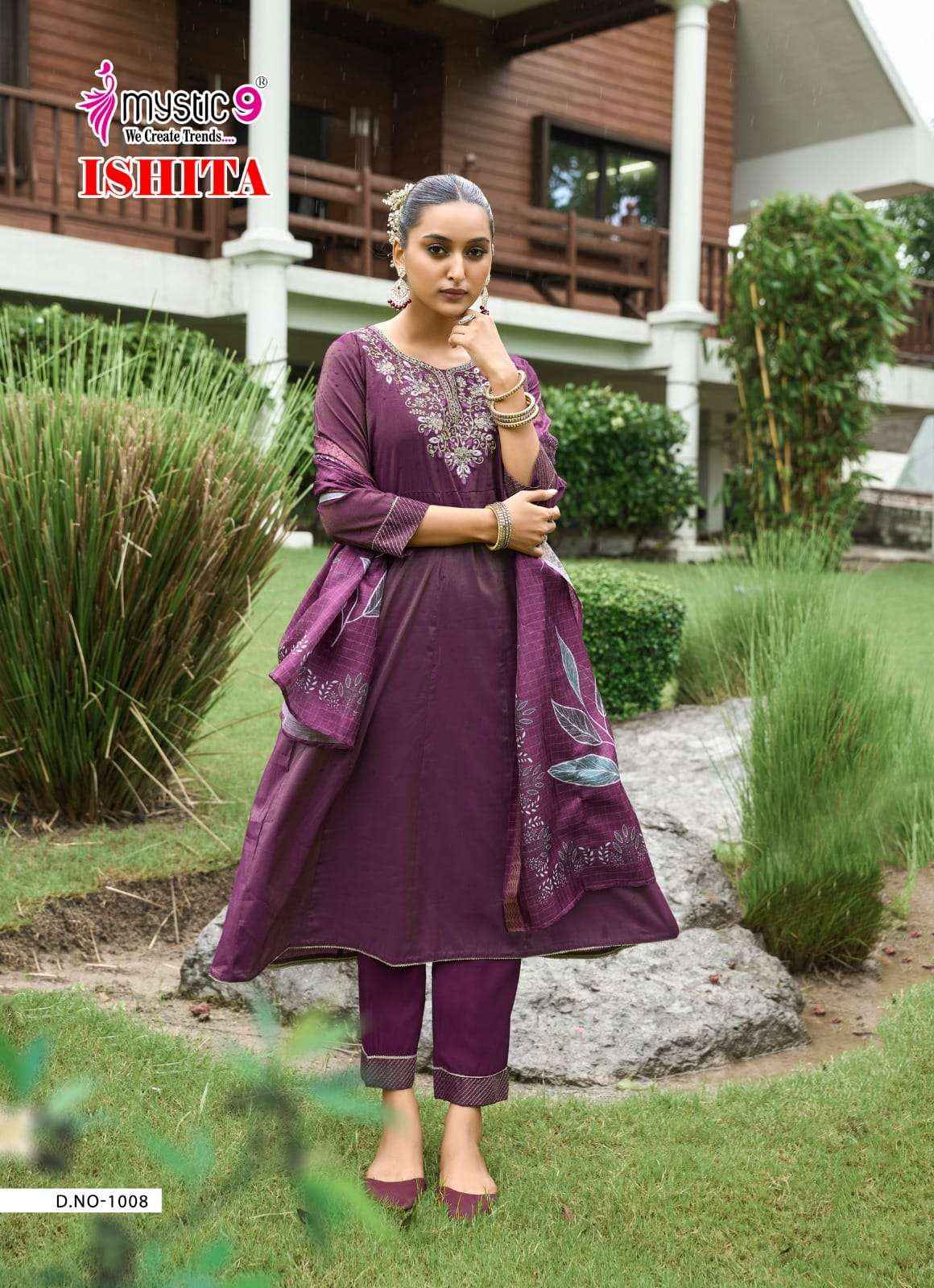 Mystic 9 Ishita Vol 1 Anarkali Style Premium Designs Wholesale Rate ( 8 Pcs Catalog )
