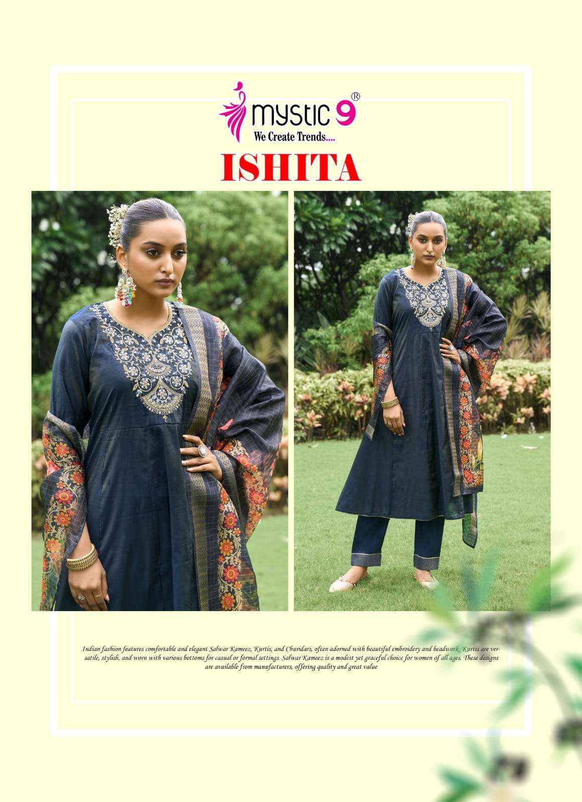 Mystic 9 Ishita Vol 1 Anarkali Style Premium Designs Wholesale Rate ( 8 Pcs Catalog )