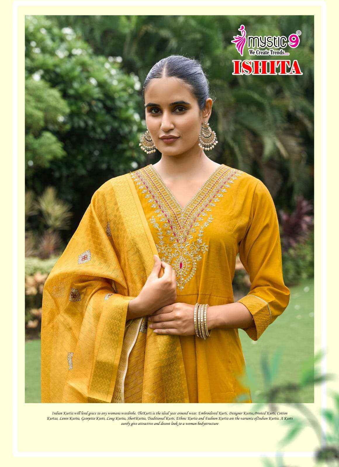 Mystic 9 Ishita Vol 1 Anarkali Style Premium Designs Wholesale Rate ( 8 Pcs Catalog )